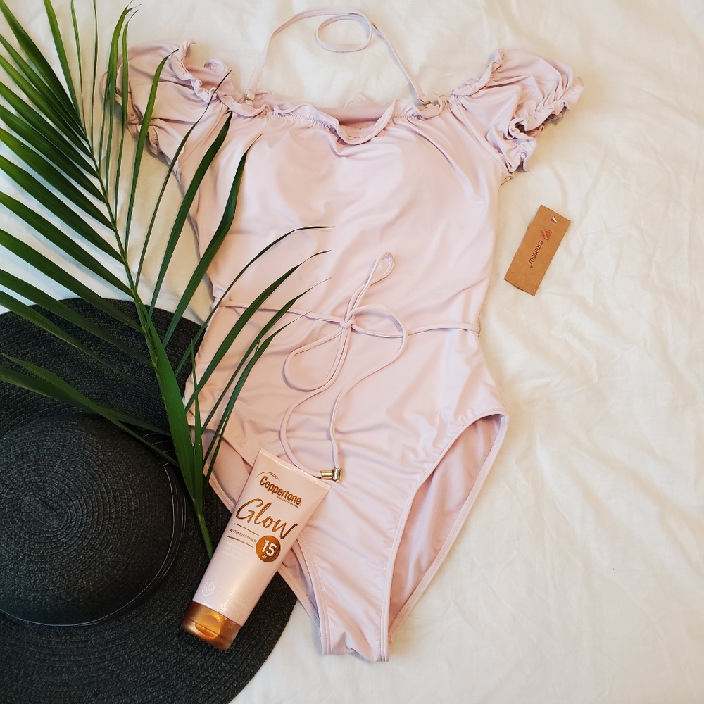 CREMIEUX | NWT | One piece off shoulder swimsuit